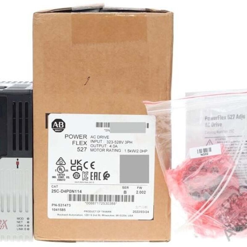 Allen Bradley 25C-D4P0N114 /B PowerFlex 527 480V 4A 2HP IP20 NEMA US Free Tax