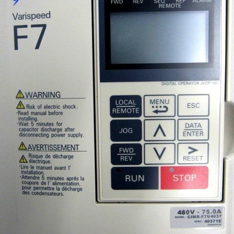 Yaskawa CIMR-F7U4037 F7 Series AC Inverter Drive