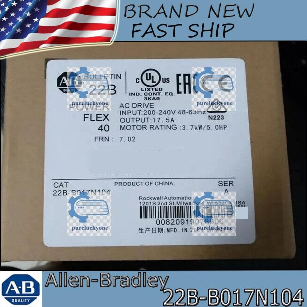 New NEW PLC 22B-B017N104 /A PowerFlex 40 AC Drive 17A 5HP Same-Day Ship