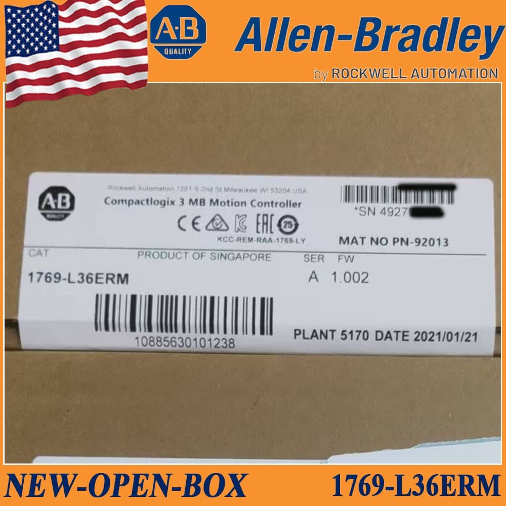 New Allen Bradley NEW PLC 1769-L36ERM CompactLogix 3MB Motion Controller