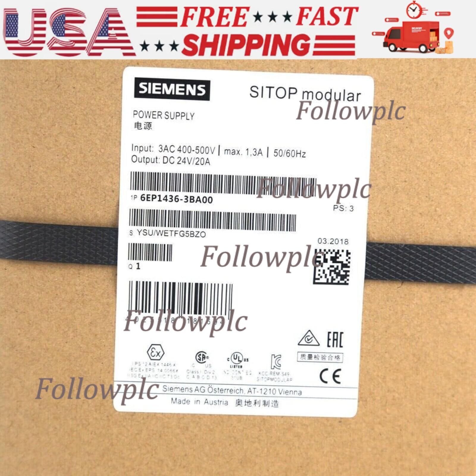 6EP14363BA00 New Siemens 6EP1436-3BA00 Sitop Modular Power Supply