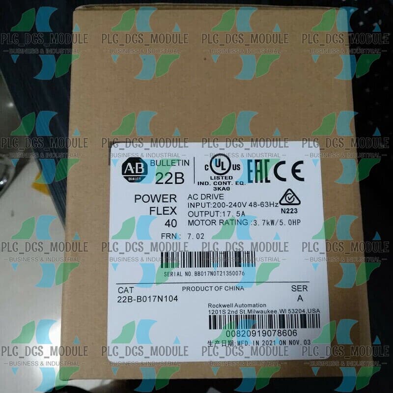 22B-B017N104 /A New Sealed ALLEN BRADLEY PowerFlex 40 AC Drive 17A 5HP Via FEDEX