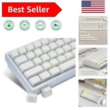 Customizable White Jade Keyboard Keycaps - 140 Keys for Gaming & Typing Bliss