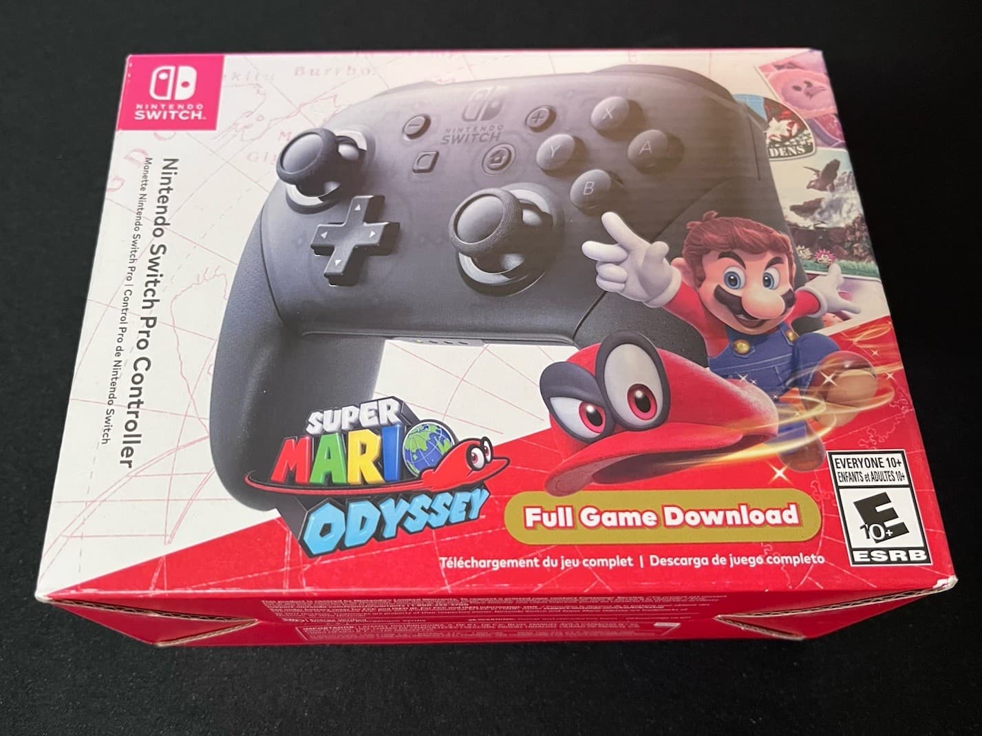 Nintendo Switch Pro Controller with Super Mario Odyssey Full Game Download -...