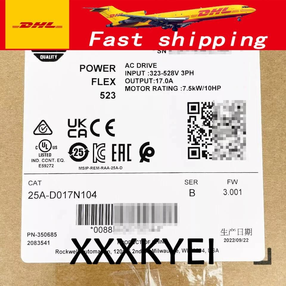 New Sealed 25A-D017N104 PowerFlex 523 7.5kW (10Hp) AC Drive 3 PH