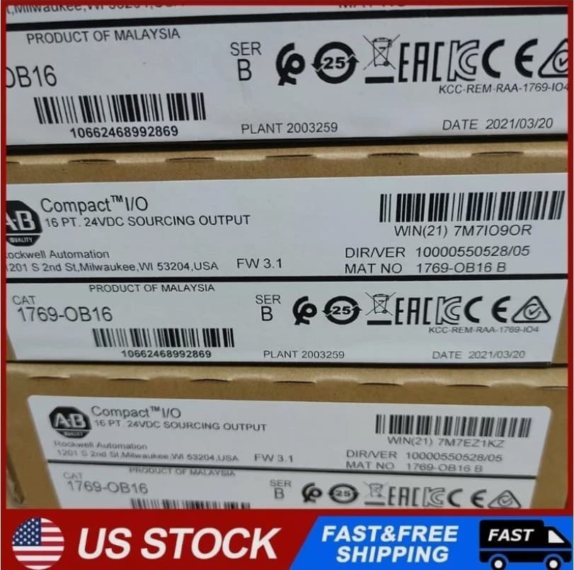 New Factory Sealed AB 1769-OB16 CompactLogix 16 Pt 24VDC D/O Module