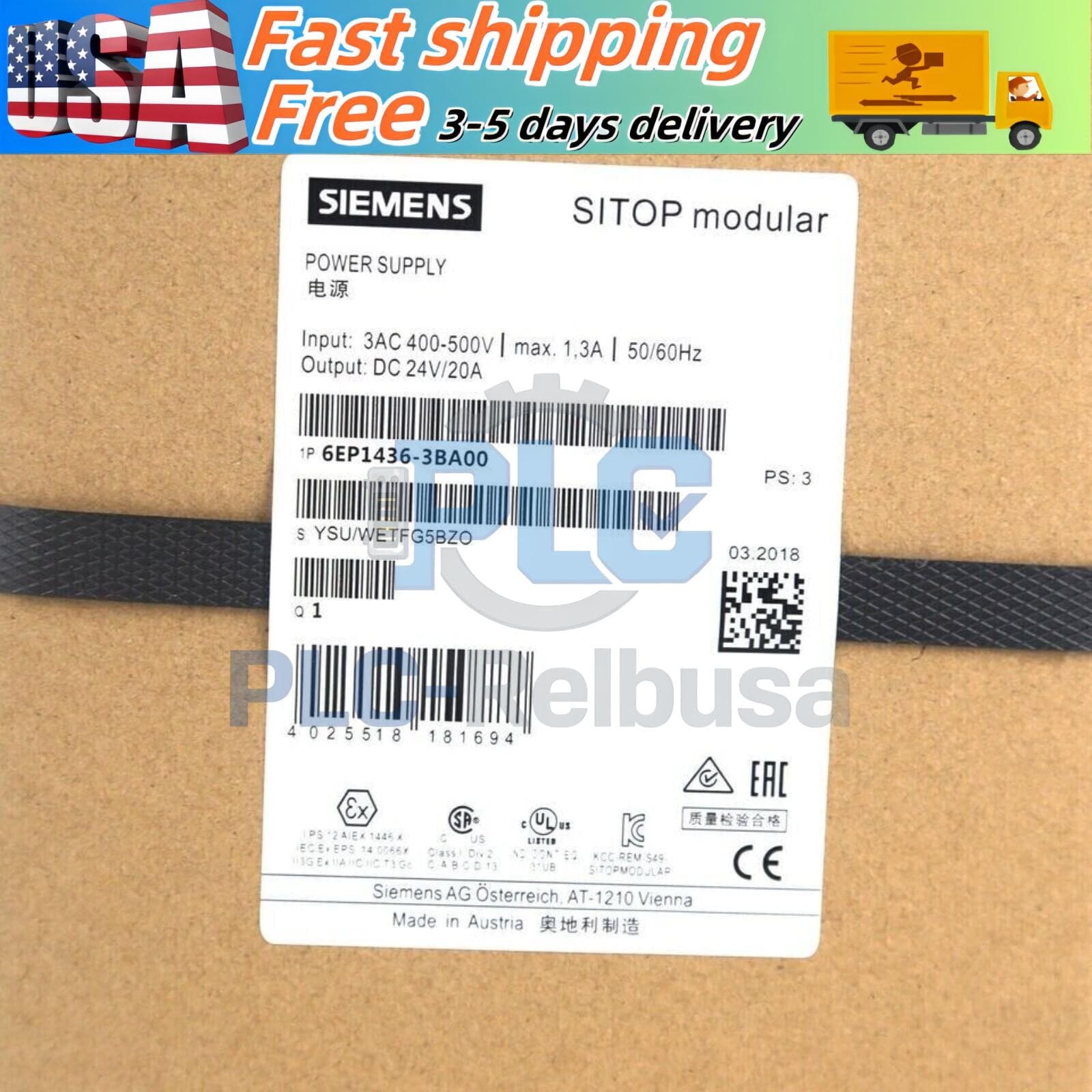 6EP14363BA00 New Siemens 6EP1436-3BA00 Sitop Modular Power Supply