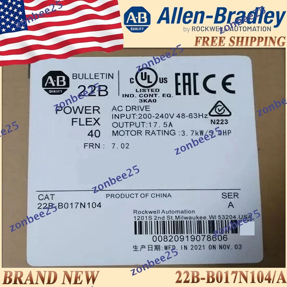1PC AB New 22B-B017N104/A PowerFlex AC Drive US Stock Same-Day Free Ship