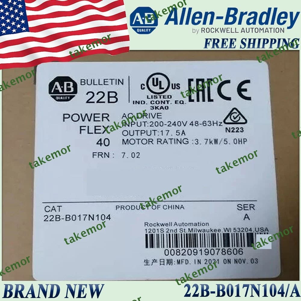1PC AB New 22B-B017N104/A PowerFlex AC Drive US Stock Same-Day Free Ship