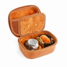 Premium Leather Watch Travel Case Watch Box for AirPods & Apple Watch,Watch S...