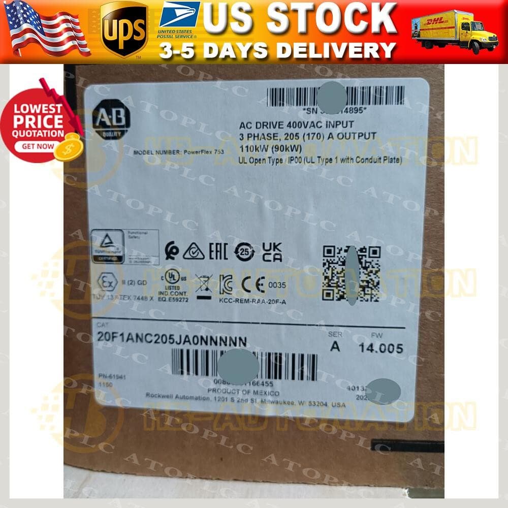 20F1ANC205JA0NNNNN Allen Bradley PowerFlex Air Cooled 753 AC Drive Spot Goods#CG