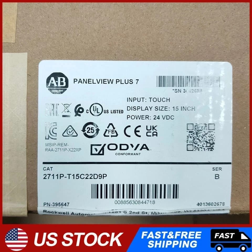 New Allen-Bradley 2711P-T15C22D9P /B PanelView Plus 7 Sealed 2711PT15C22D9P