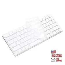  Ultra Thin Silicone Keyboard Protector Cover Skin for Apple Magic Transparent