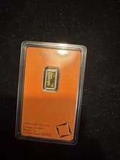 Valcambi Mint 1 gram gold bar in New Assay card of 999.9 fine gold 1g bar