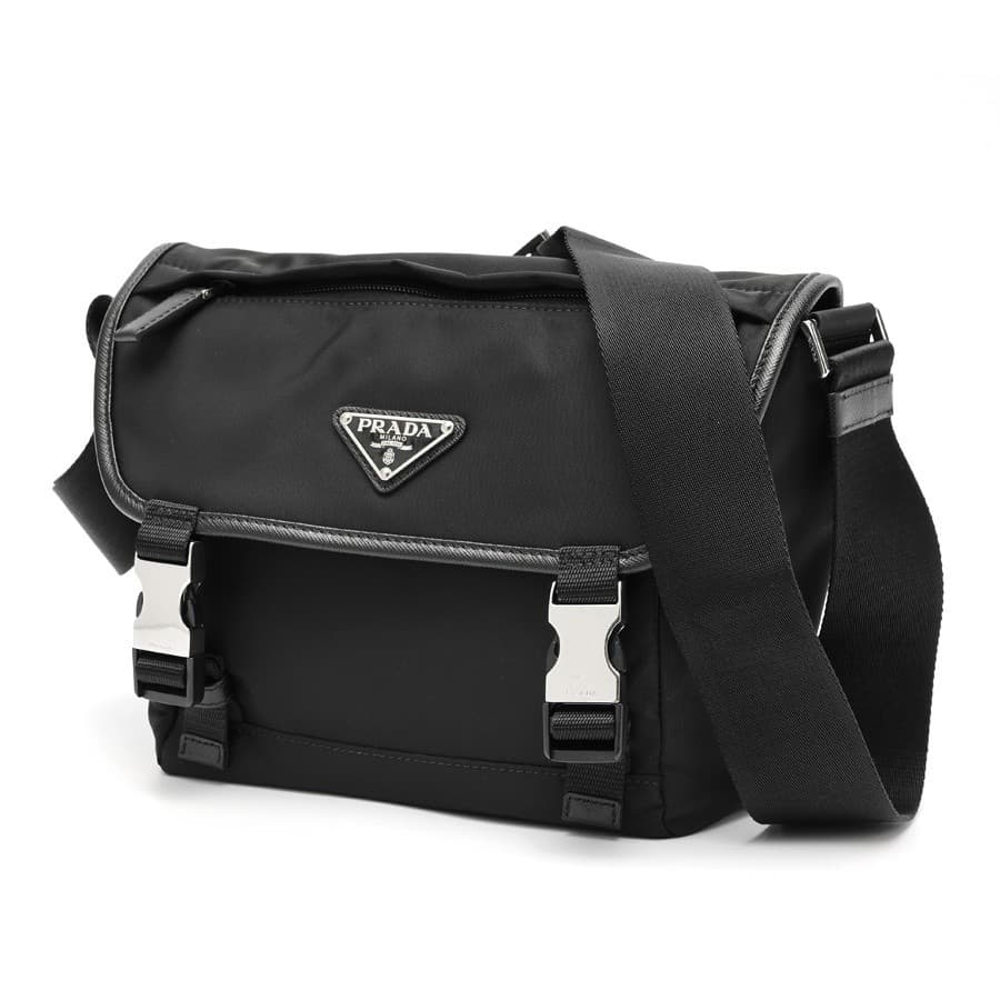 Prada Re Nylon x Saffiano Leather Shoulder Bag 2VD066 Nylon Used Number RI 1597