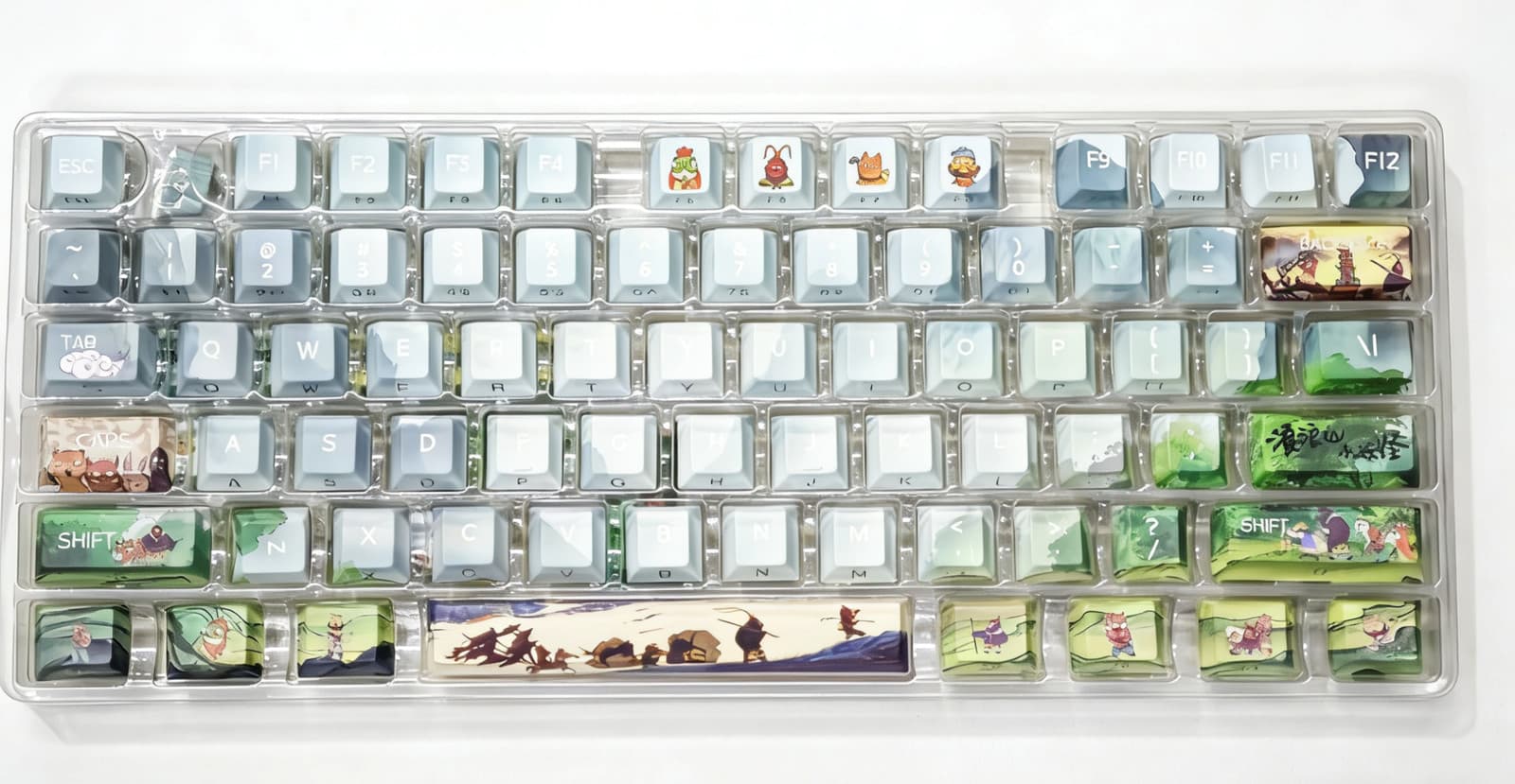 Little Monster Theme Keycaps PBT Dye-Sublimation for Mechanical Keyboard