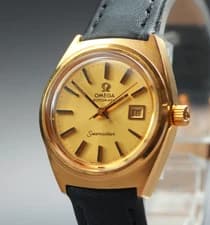 1974 Near MINT OMEGA Seamaster 26mm 566.0089 Automatic Gold Dial Women's Vintage