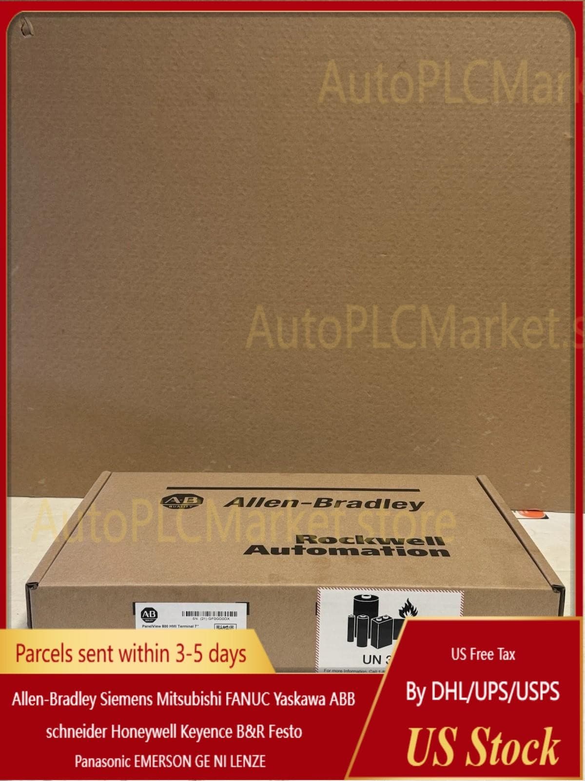 Surplus Allen Bradley 2711R-T7T /B PanelView 800 7" Touch Screen HMI 2711RT7T