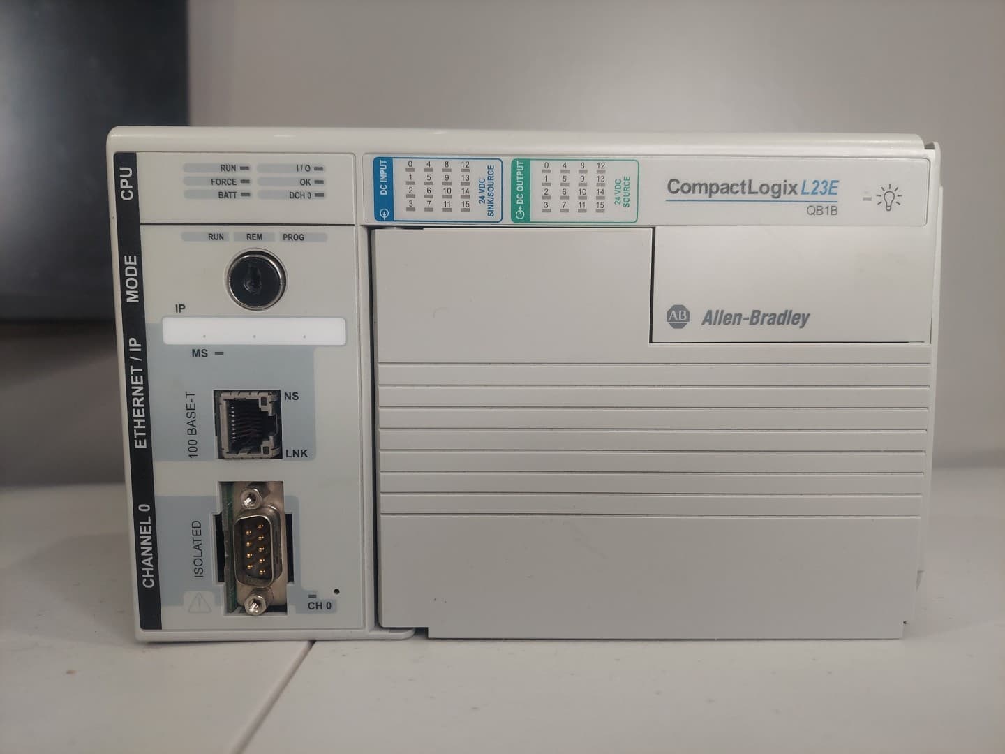 Allen-Bradley 1769-L23E-QB1B CompactLogix Ethernet/IP PLC Controller. KeyMissing