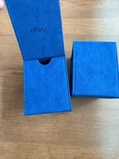 eBay Authenticity Guarantee Blue Velvet Watch Box Case Lot Of 2 Two