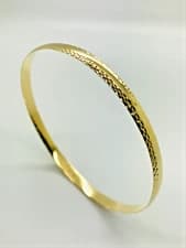 9ct Yellow Solid Gold Slave Bangle – 5.0mm - CHEAPEST ON EBAY