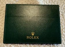 Authentic Vintage Rolex Watch Green Leather Warranty Wallet Service Holder