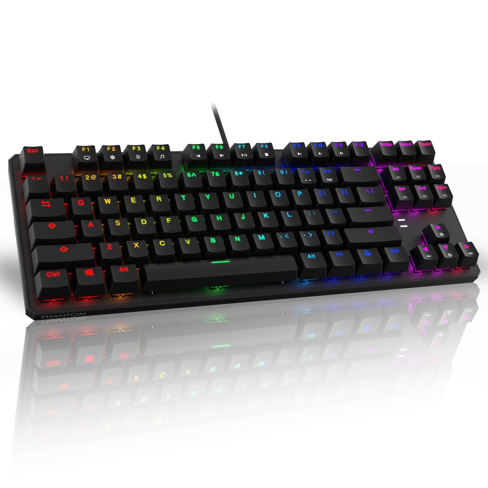 RGB Mechanical Gaming Keyboard 87 Keys Outemu Red Switch Wired USB Low Latency