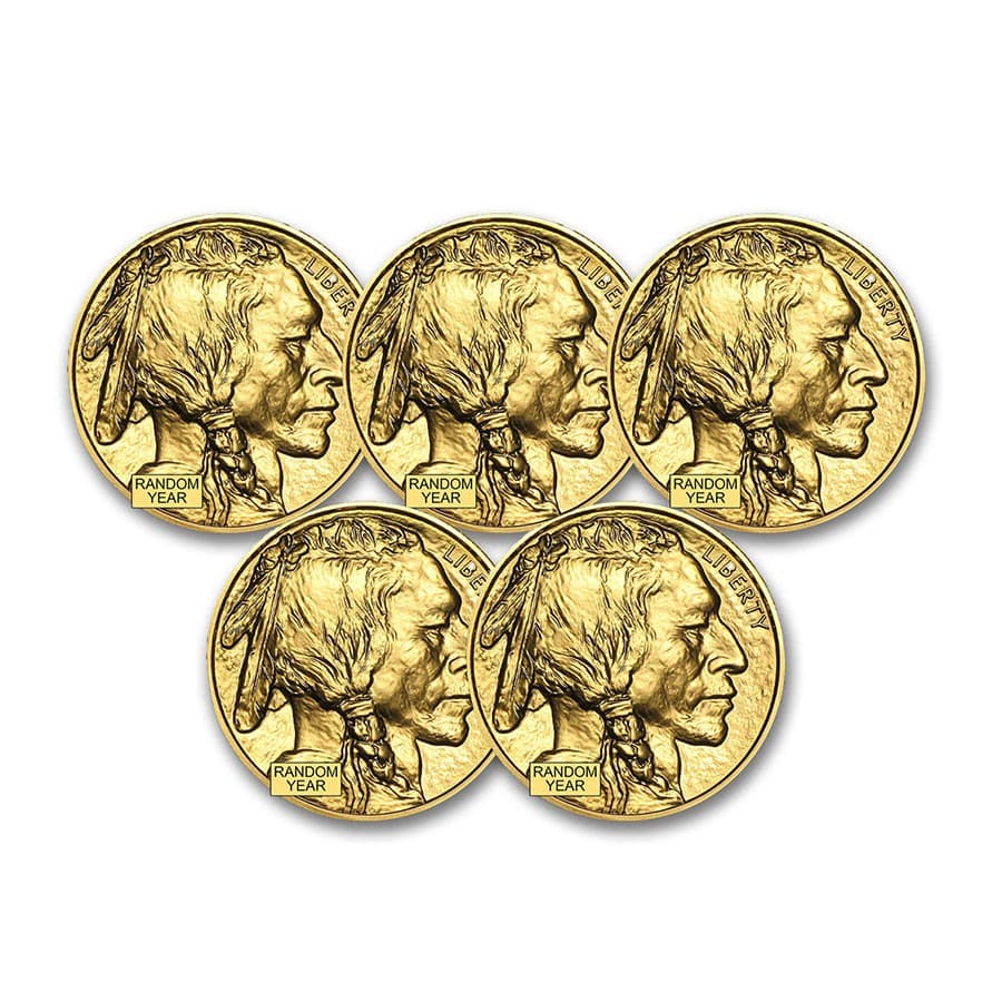 1 oz Gold Buffalo BU (Random Year) (Lot of 5) - eBay