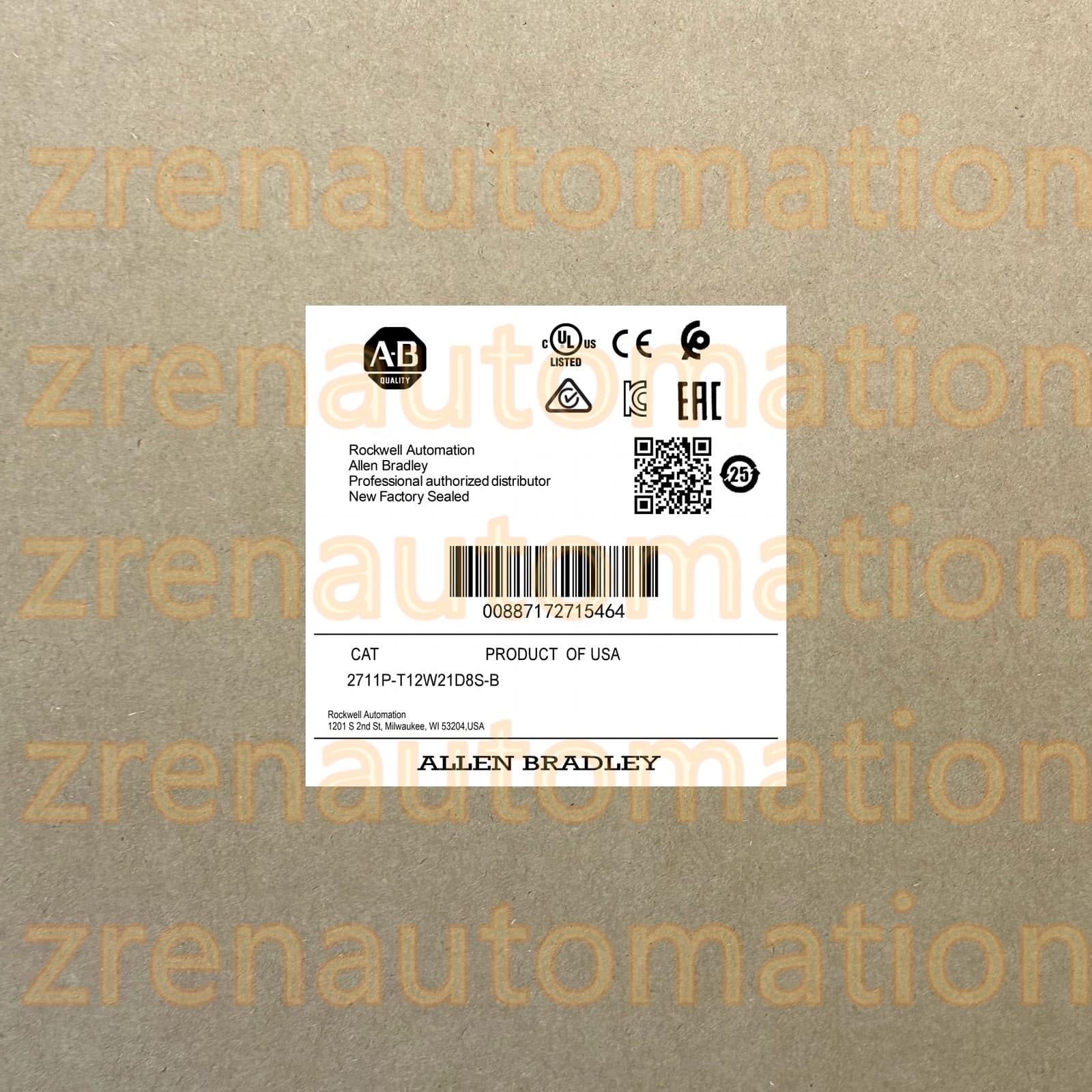 2711P-T12W21D8S-B PanelView AB New Spot Goods 2711PT12W21D8SB HT