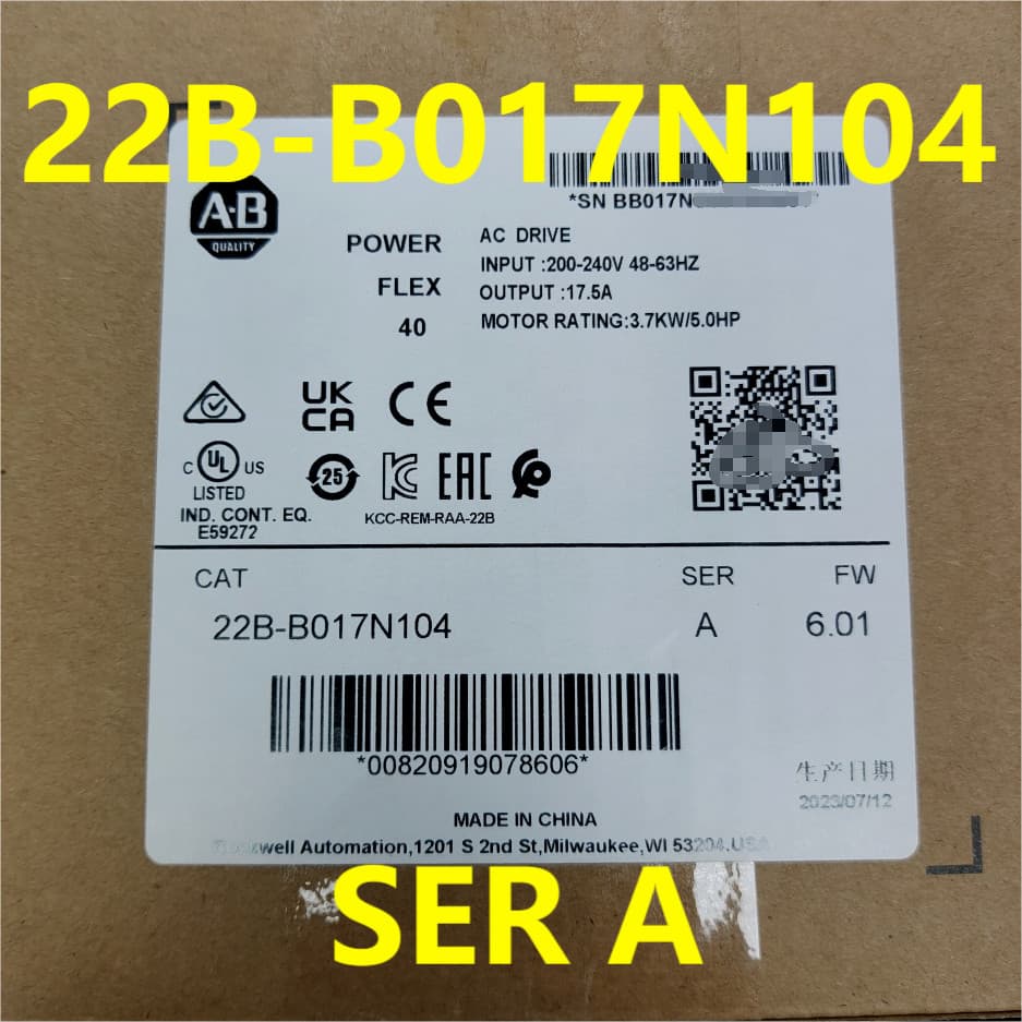 NEW Factory Sealed ALLEN BRADLEY 22B-B017N104 /A PowerFlex 40 AC Drive FREE SHIP