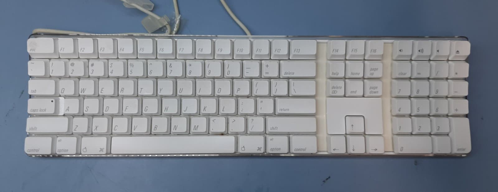 Apple A1048 Pro Keyboard White Clear USB Vintage iMac G3 G4 Y2K