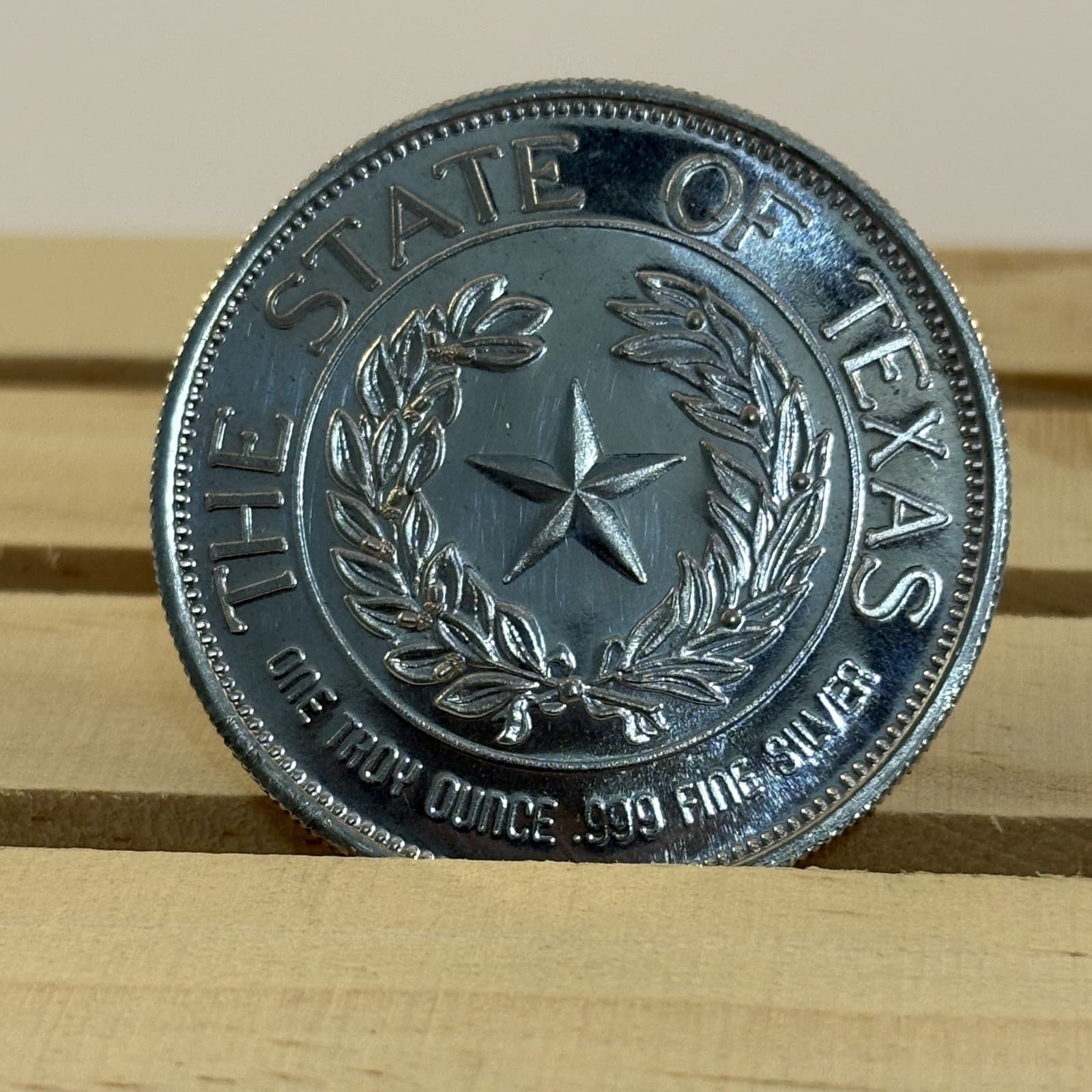 1986 Official State of Texas 1 Oz Silver Round .999 Fine Bullion