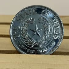 1986 Official State of Texas 1 Oz Silver Round .999 Fine Bullion