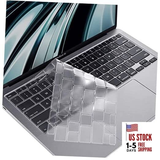 Keyboard Cover Skin for 2021 2020 MacBook Air 13 inch Apple M1 Chip Clear
