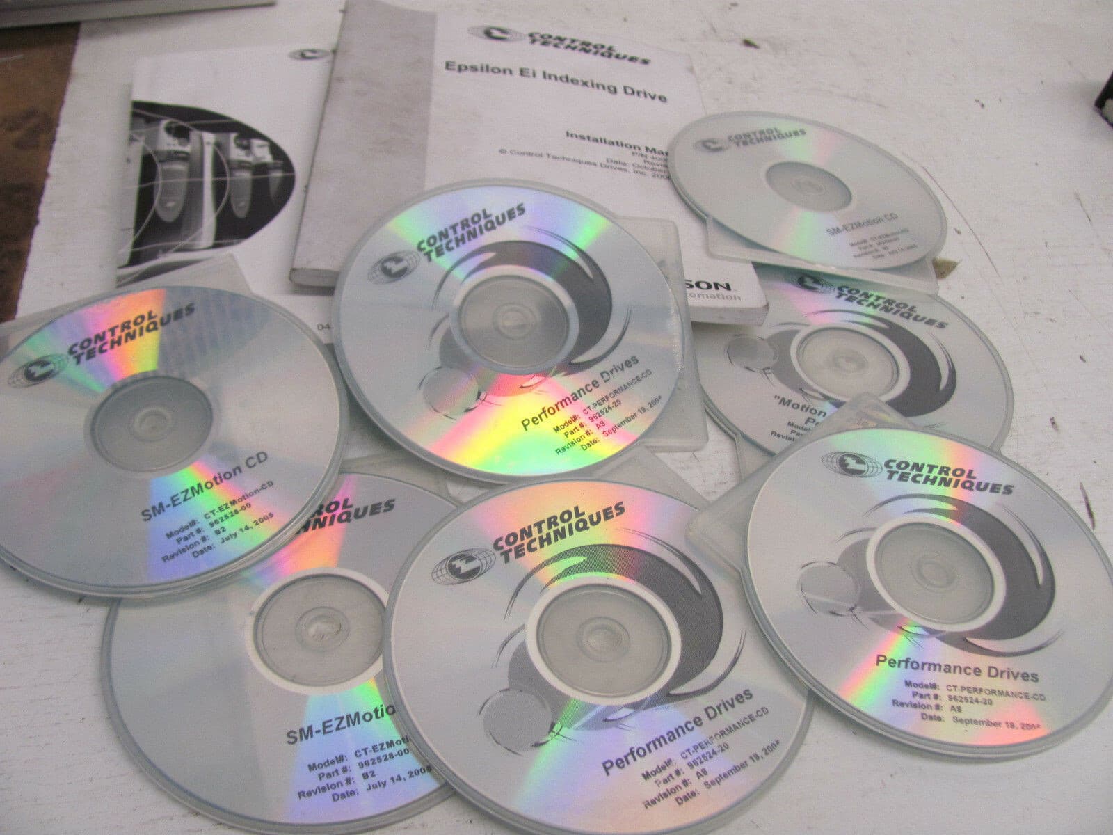 LOT OF CONTROL TECHNIQUES DISCS/MANUALS  SM-EZMOTION MME POWER PERFORMANCE