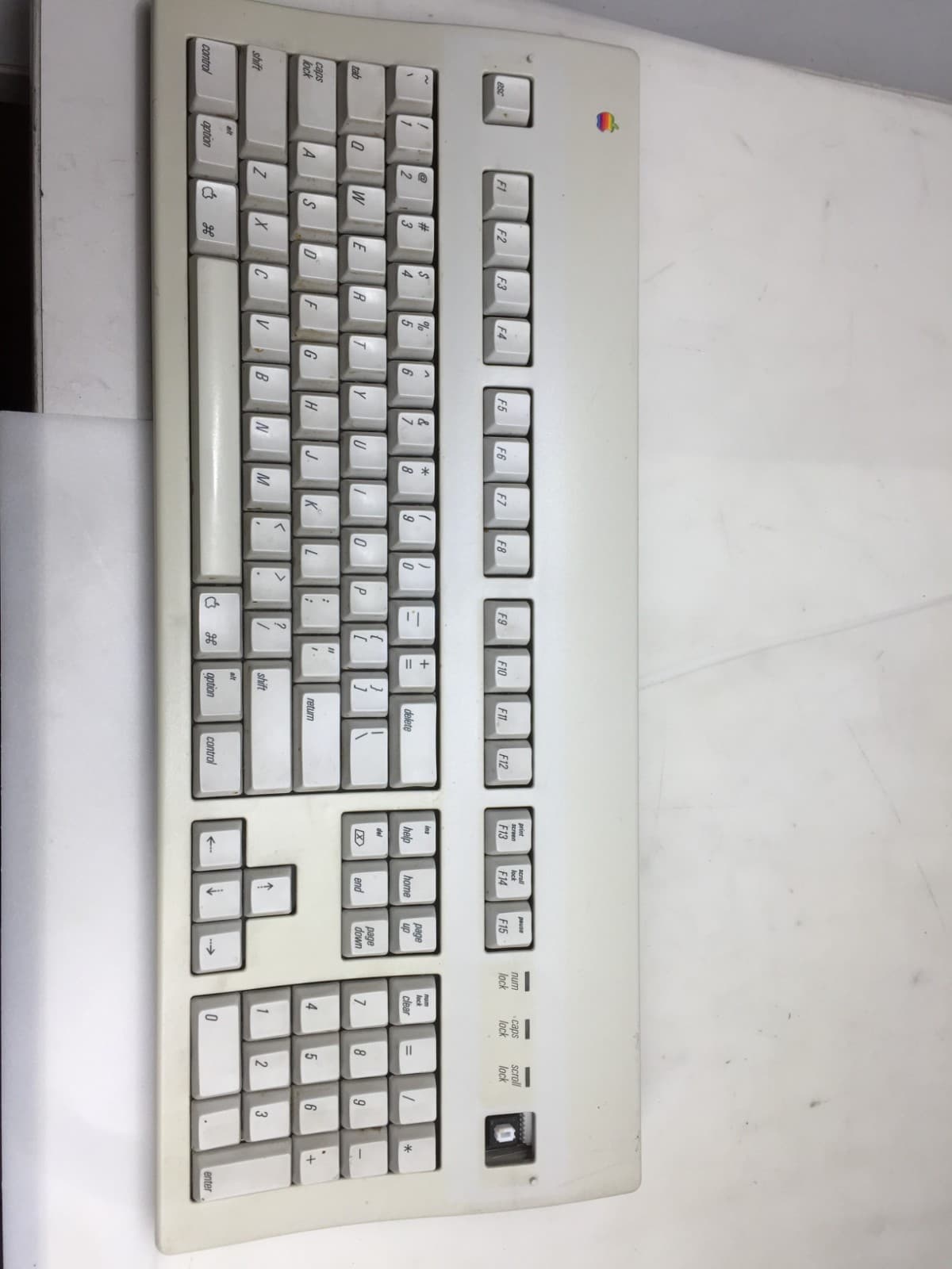 Vintage Apple Extended Keyboard II Macintosh Mac ADB M3501 ( for parts )