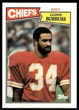 1987 Topps Lloyd Burruss Rookie Kansas City Chiefs #170