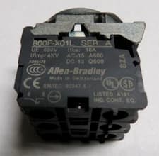 Lot 3x Allen Bradley 800F-X01L Series A Normally Closed Late Break Contact Block