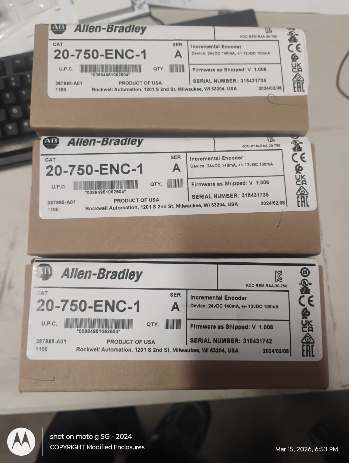 Qty 3 Allen Bradley 20-750-ENC-1 NEW NIB Factory Sealed