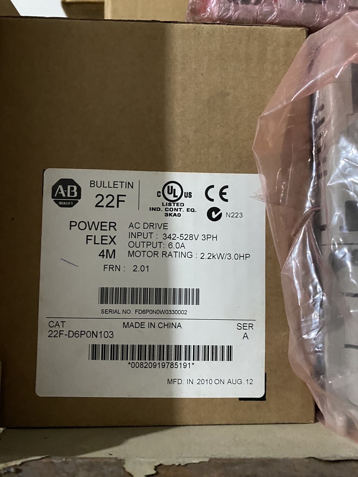 1pc NEW ALLEN BRADLEY 22F-D6P0N103