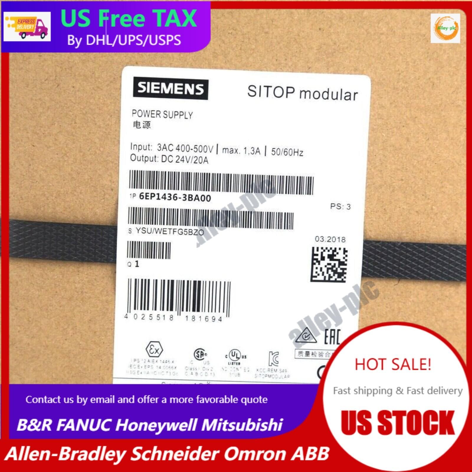 6EP14363BA00 New Siemens 6EP1436-3BA00 Sitop Modular Power Supply