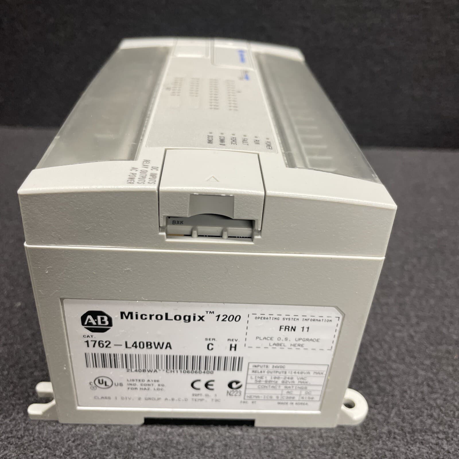 1762-L40BWA Micrologix 1200, SER C REV H, Allen Bradley INPUT-24VDC (st1022)