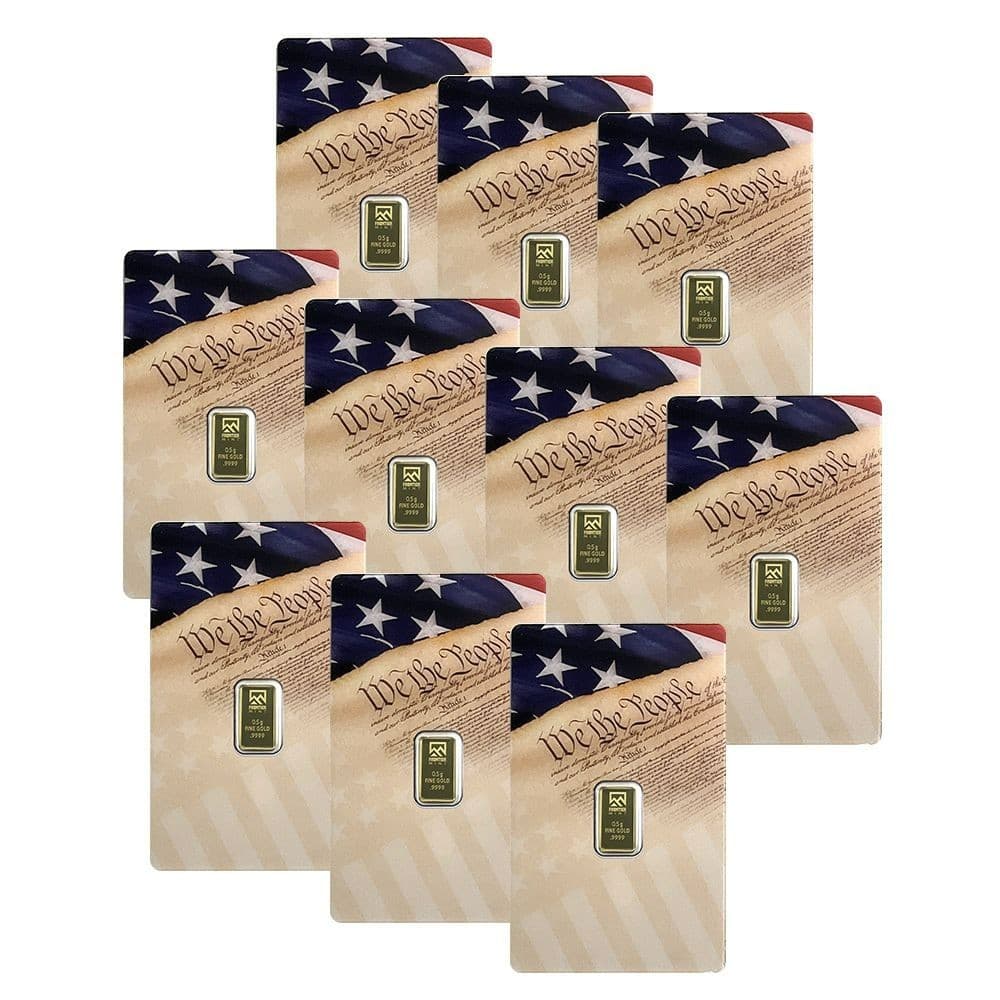 “WE THE PEOPLE” 1/2-gram .9999 GOLD Bar Bullion in Assay ✨  The cheapest on eBay