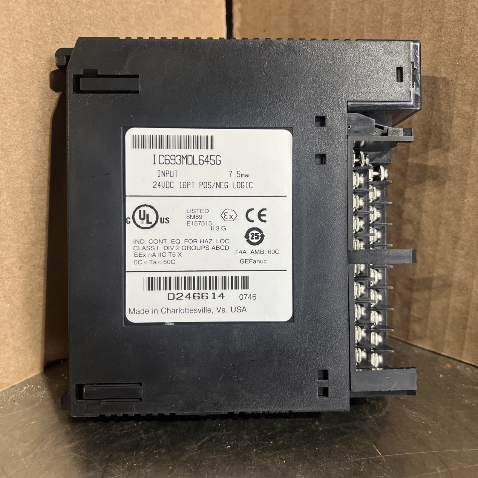 GE Fanuc IC693MDL645G Input Module Used Surplus