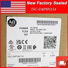 New Allen Bradley 25C-D4P0N114 PowerFlex 527 1.5kW / 2Hp AC Drive 25CD4P0N114