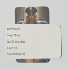 1 oz .999 silver art bar color art bar 100 mintage