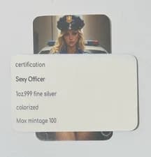 1 oz .999 silver art bar color art bar 100 mintage