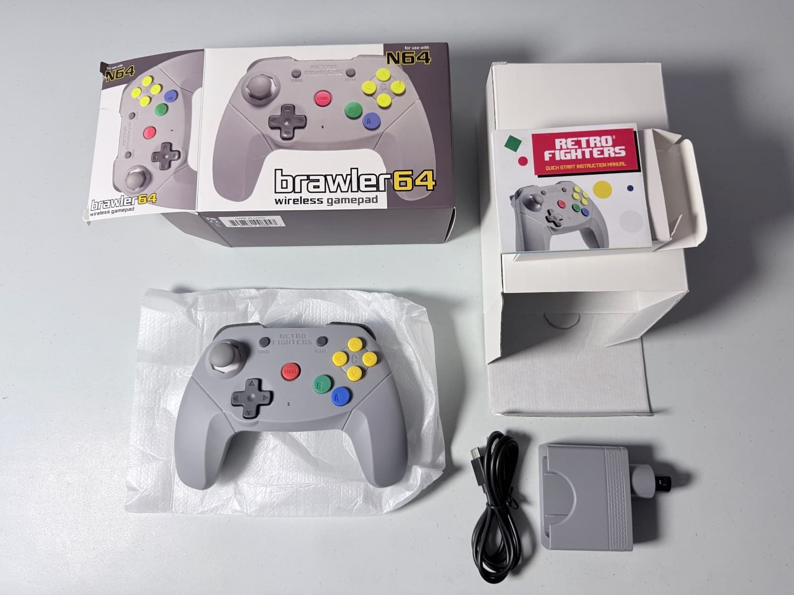 Retro Fighters Brawler64 Wireless Gamepad for Nintendo 64 N64 in Box - Used Once