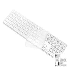  Keyboard Cover Skin for 2018 2017 Apple iMac Magic Keyboard with Transparent