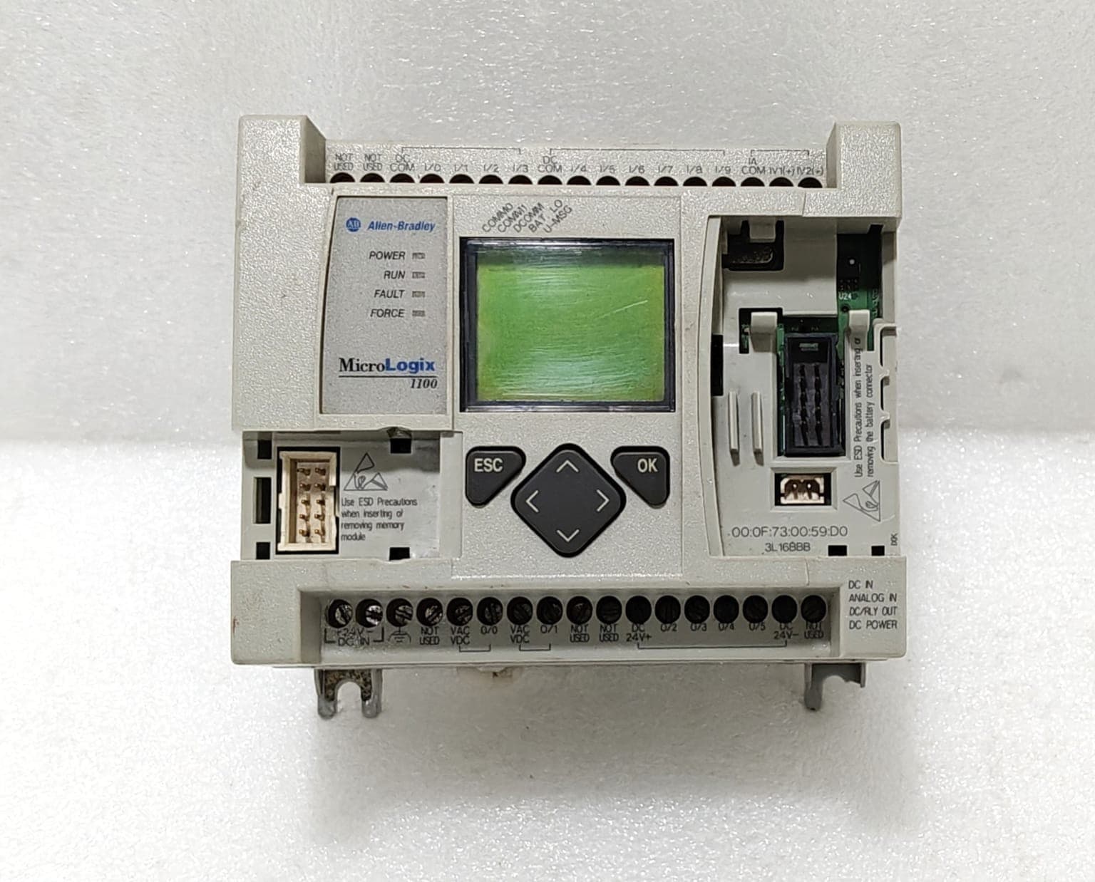 Allen Bradley 1763-L16BBB Ser:B Rev:B MicroLogix 1100 16 Point Controller